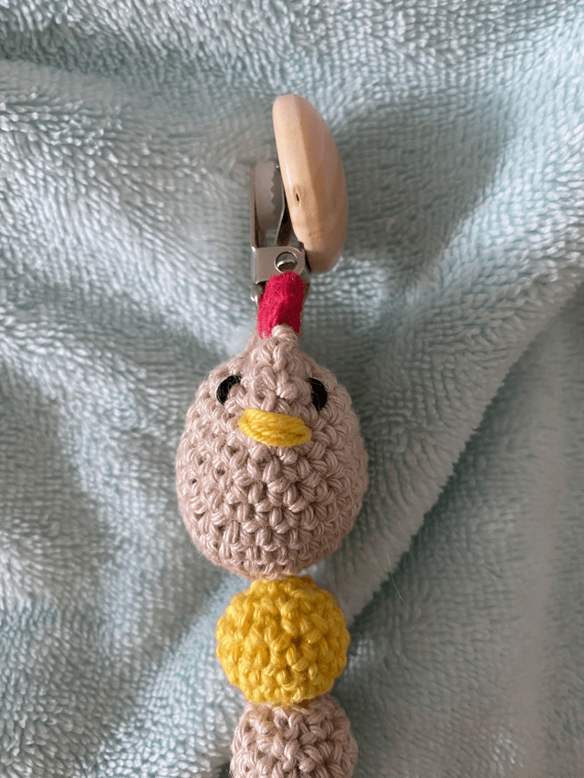 Attache-sucette Poule 