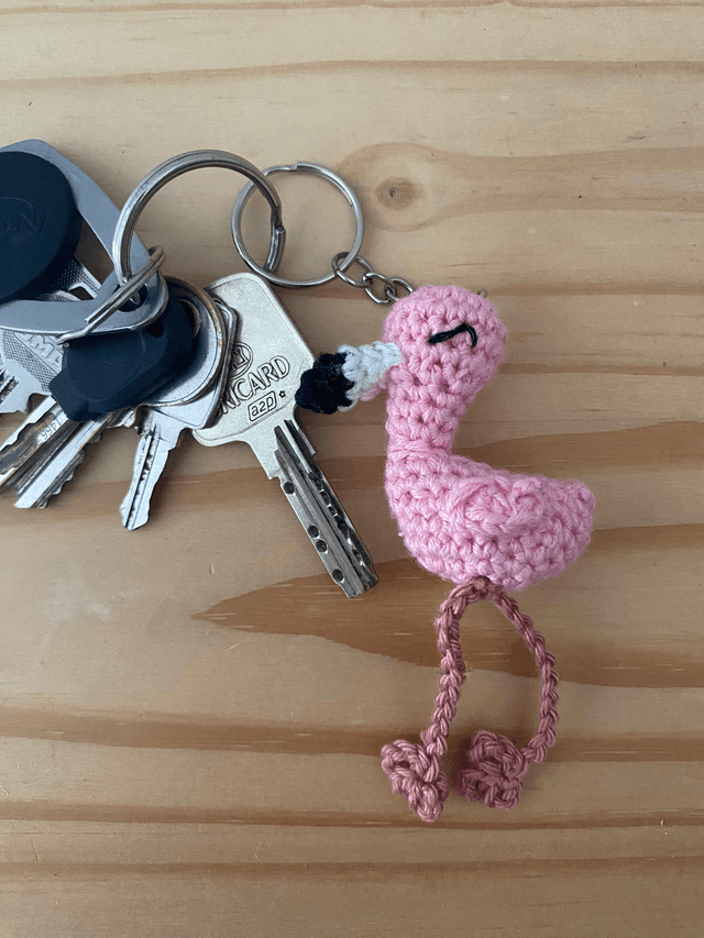 Porte-clé flamant rose