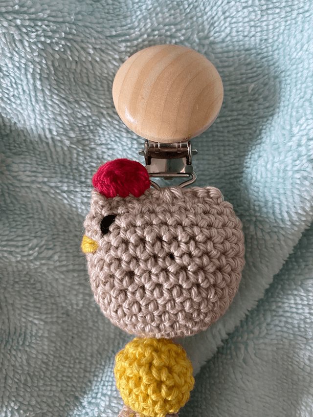Attache-sucette Poule 