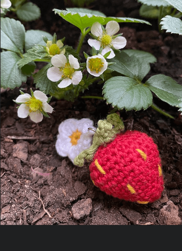 Porte-clé fraise